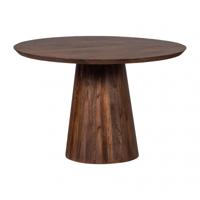 WOOOD Ronde Eettafel 'Limit' Mangohout, 130cm, kleur walnoot - thumbnail