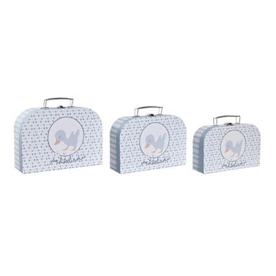 Set decoratieve dozen DKD Home Decor 28 x 9,5 x 20 cm Blauw Metaal Multicolour Karton Set decoratieve dozen DKD Home Decor 28 x 9,5 x 20 cm Blauw Metaal Multicolour Karton