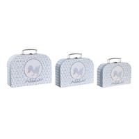 Set decoratieve dozen DKD Home Decor 28 x 9,5 x 20 cm Blauw Metaal Multicolour Karton - thumbnail