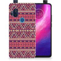 Motorola One Hyper TPU bumper Aztec Paars - thumbnail