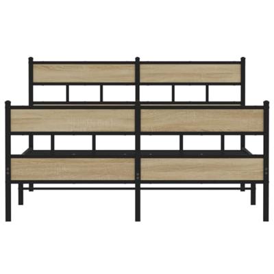 Bedframe zonder matras metaal sonoma eikenkleurig 140x200 cm Bedframe zonder matras metaal sonoma eikenkleurig 140x200 cm