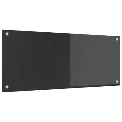 VidaXL Keuken spatscherm donkergrijs 100 x 40 cm gehard glas