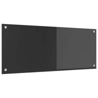 VidaXL Keuken spatscherm donkergrijs 100 x 40 cm gehard glas - thumbnail