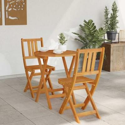 Bistroset 3 pcs Olie naturel Massief Acaciahout