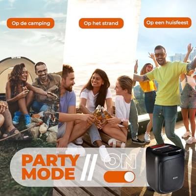 Denver BPS-165 Bluetooth luidspreker AUX, SD, USB Zwart