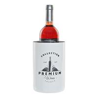 Wijnfleskoeler DKD Home Decor Wit Zilverkleurig Roestvrij staal 12 x 12 x 18 cm - thumbnail