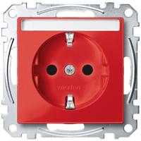 Merten MEG2302-0306 Wandcontactdoos System M Karmijnrood 1 stuk(s) - thumbnail