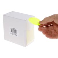Rillprint ronde etiketten, diameter 50 mm, rol van 500 stuks, fluo geel - thumbnail