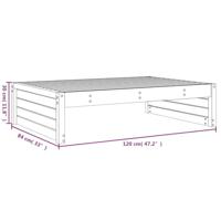 Tuinvoetenbank 120x80 cm massief grenenhout honingbruin - thumbnail
