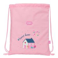 Rugtas met Koordjes Glow Lab Sweet home Roze 26 x 34 x 1 cm - thumbnail
