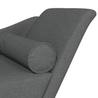 Chaise longue met kussens stof donkergrijs - thumbnail