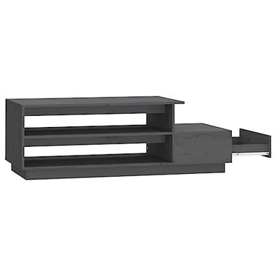 Salontafel 120x50x40,5 cm massief grenenhout grijs
