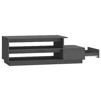 Salontafel 120x50x40,5 cm massief grenenhout grijs - thumbnail