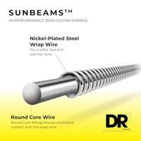 DR Strings NLR-40 Sunbeam 40-100 set snaren voor elektrische basgitaar - thumbnail