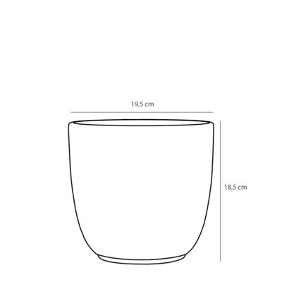 Bloempot Pot rond es/17 tusca 18.5 x 19.5 cm wit Mica - Mica decorations