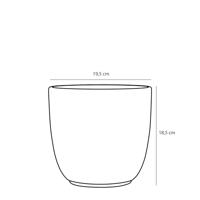 Bloempot Pot rond es/17 tusca 18.5 x 19.5 cm wit Mica - Mica decorations - thumbnail