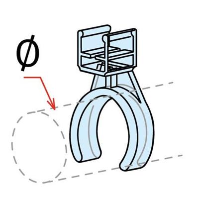 Buisklem transp voor ronde buis 28-30mm