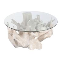 Hoofdtafel Home ESPRIT Wit 90 x 90 x 47 cm - thumbnail