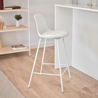 Kave Home Barstoel 'Brighter' (zithoogte 65cm), kleur Wit