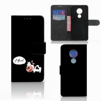 Motorola Moto G7 Power Leuk Hoesje Cow - thumbnail