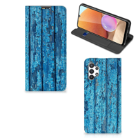 Samsung Galaxy A32 4G | A32 5G Enterprise Editie Book | Wallet Case | Wood Blue - thumbnail