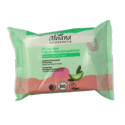 Reinigingsdoekjes vochtig aloe vera 25 Stuks Reinigingsdoekjes vochtig aloe vera 25 Stuks