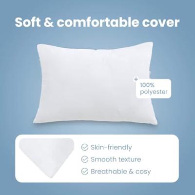 VidaXL Hoofdkussen met kussen 2 pcs wit 61 x 41 x 20 cm polyester