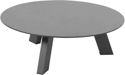 4SO Cosmic salontafel met hpl tafelblad slate antraciet 78 cm rond en 25 cm hoog