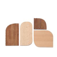 Kave Home Wandpaneel 'Trivax' Set van 4 stuks, Acaciahout - thumbnail