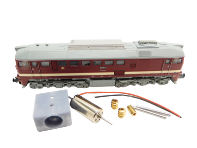 micromotor NF061C motor ombouwset voor Fleischmann BR 120, BR 220, M 62, T 679