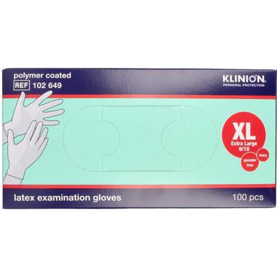 Onderzoekshandschoen prot latex maat XL poedervrij 100 Stuks Onderzoekshandschoen prot latex maat XL poedervrij 100 Stuks