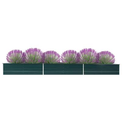 Plantenbak verhoogd 480x80x45 cm gegalvaniseerd staal groen