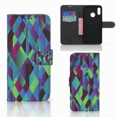 Honor 10 Lite | Book Case | Abstract Green Blue