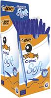 Bic balpen Cristal Soft, medium punt, pak van 50 stuks, blauw - thumbnail
