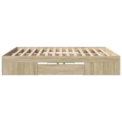 Bedframe zonder matras hout sonoma eikenkleurig 180x200 cm