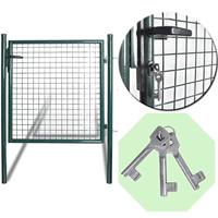 Enkele tuinpoort hekwerk gepoedercoat staal - thumbnail