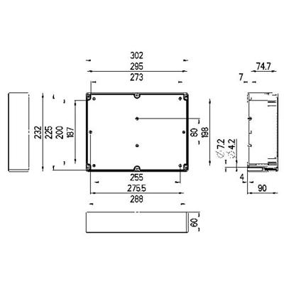 Spelsberg TG ABS 3023-9-o Installatiebehuizing 302 x 232 x 90 ABS Grijs-wit (RAL 7035) 1 stuk(s)