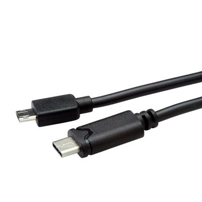ROLINE 11.02.8781 USB 2.0 kabel, type C ST - Micro B ST (omkeerbaar), 3,0 m zwart
