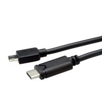 ROLINE 11.02.8781 USB 2.0 kabel, type C ST - Micro B ST (omkeerbaar), 3,0 m zwart - thumbnail