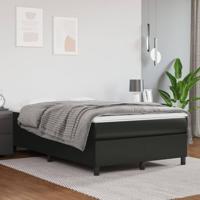 Boxspring met matras kunstleer zwart 120x200 cm - thumbnail