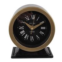 Clayre & Eef Tafelklok 14 cm Zwart Ijzer Glas Big Ben London - thumbnail