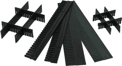 LA-KA-PE Onderste deel | voor transportstapelbak hoogte 120 mm | PP antraciet | 10 stuks - TRK 120/5 TRK 120/5