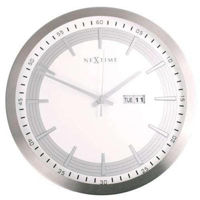 NeXtime klok 3009 captain, ø44 cm, wall, white