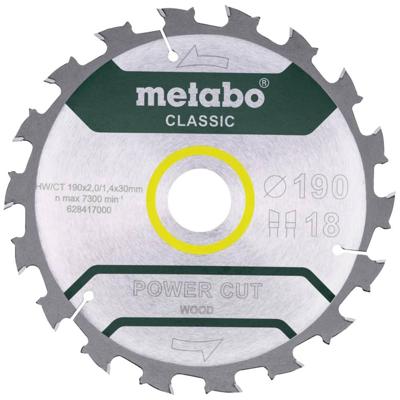 Metabo Accessoires Cirkelzaagblad PowerCutClassic Ø 190x30 18WZ 5° - 628417000 Metabo Accessoires Cirkelzaagblad PowerCutClassic Ø 190x30 18WZ 5° - 628417000