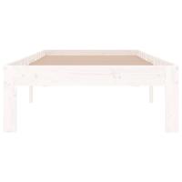 Bedframe massief hout wit 75x190 cm - thumbnail