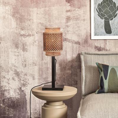 GOOD&MOJO Tafellamp Bhutan - Bamboe|Zwart - 22x22x45cm