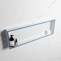 MONDIAZ EASY Nis 89,5x29,5cm in solid surface kleur Jeans | Talc. 1 vak geschikt voor in- of opbouw - thumbnail