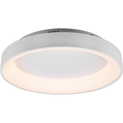 LED Plafondlamp 48W - Dimbaar met Afstandsbediening - Mat Wit Aluminium - Aanpasbare Kleur