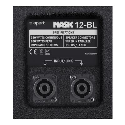 Apart MASK12-BL 350W 12 inch passieve fullrange luidspreker zwart Apart MASK12-BL 350W 12 inch passieve fullrange luidspreker zwart