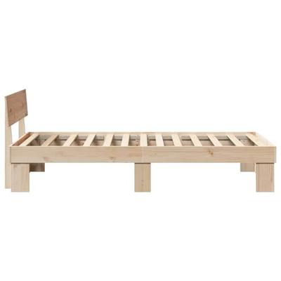 Bedframe met hoofdeinde Bruin 90 x 190 cm Massief grenenhout Bedframe met hoofdeinde Bruin 90 x 190 cm Massief grenenhout